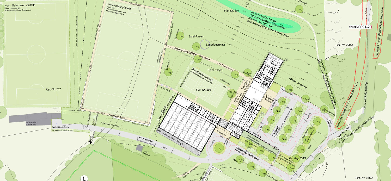 Neubau BLSV Sportcamp Nordbayern Bischofsgrün Plan 1