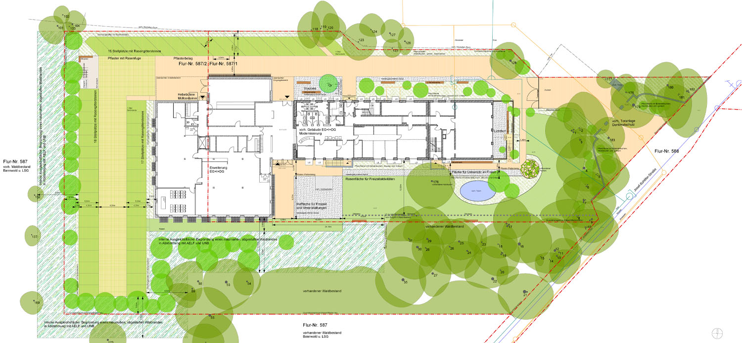 Modernisierung und Erweiterung der Bäckerakademie Lochham Plan 1