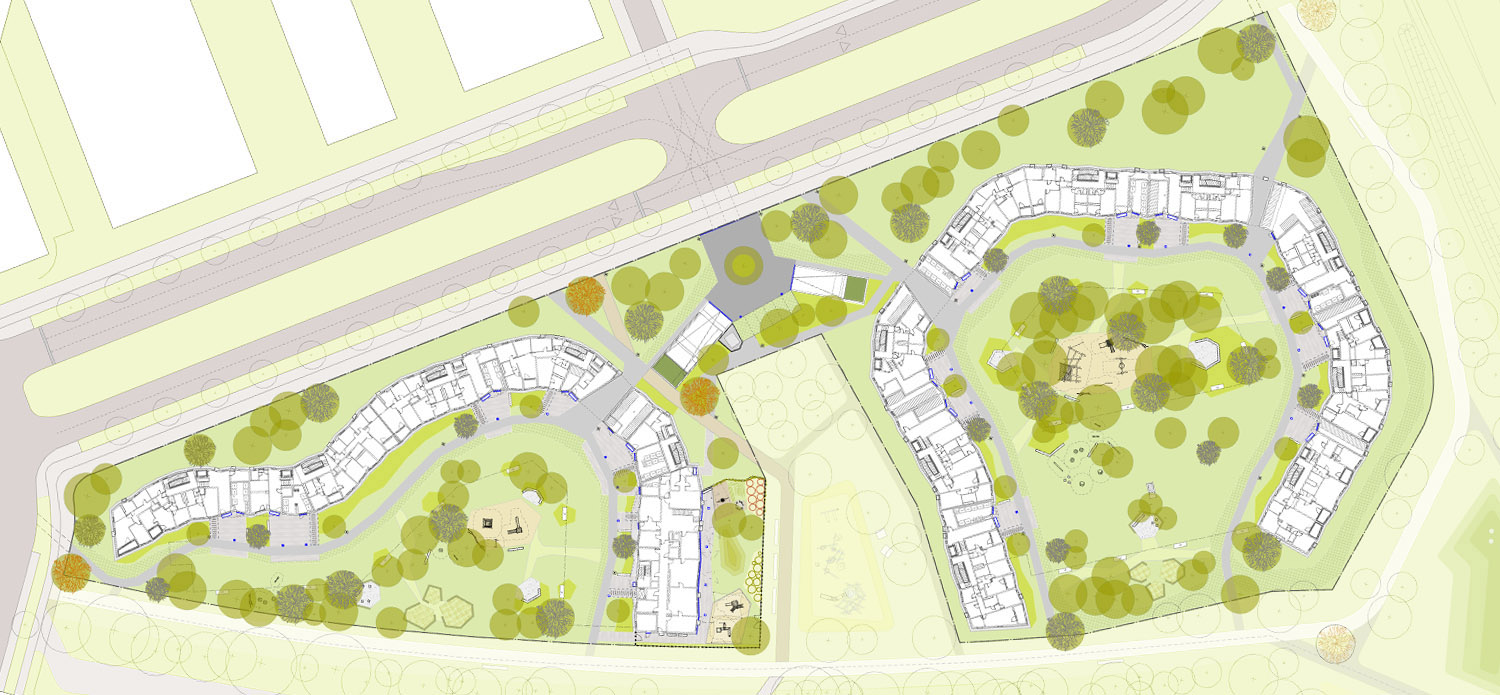 Errichtung zweier Mehrfamilienhäuser mit Kinderkrippe und TG Carl Wery Straße Ramersdorf Perlach Plan 1