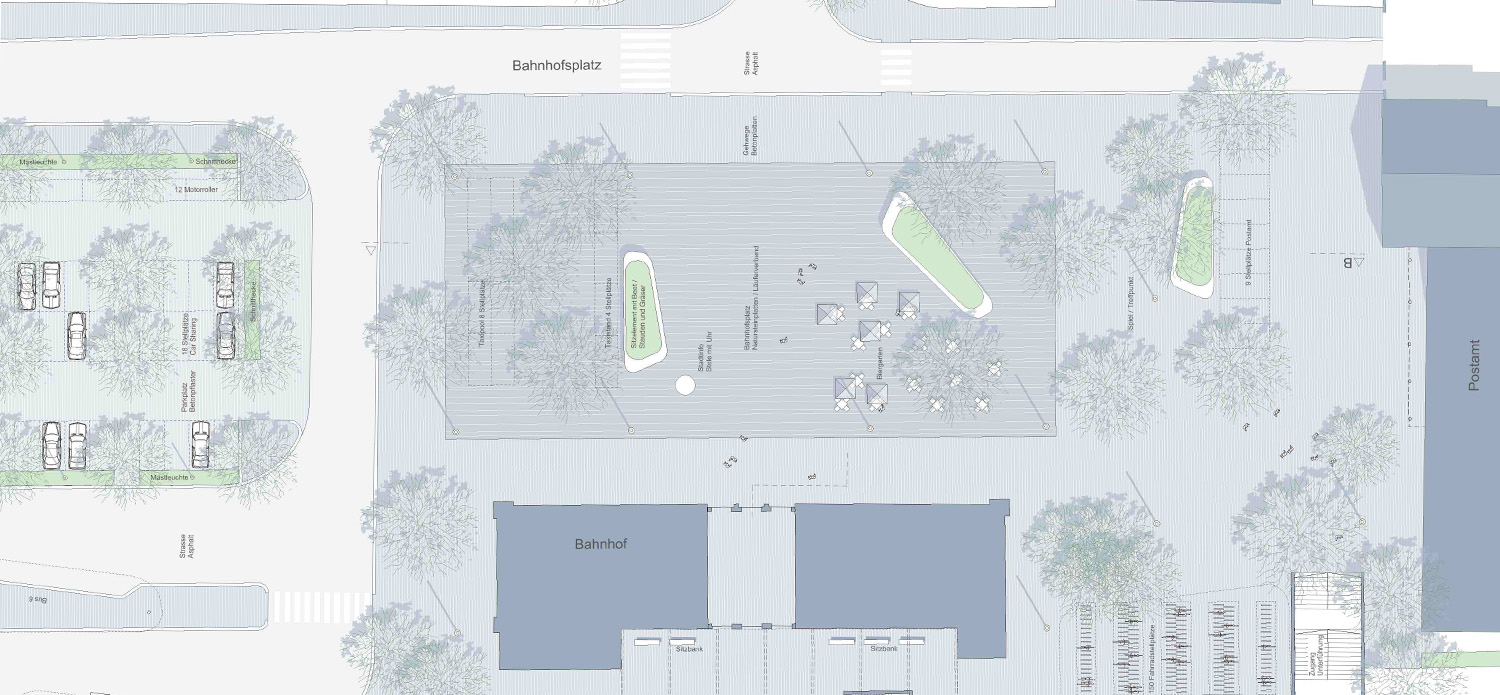 Einladungswettbewerb Stadt Sonthofen Mobilitätszentrum Bahnhof 2013 3. Preis Plan 2